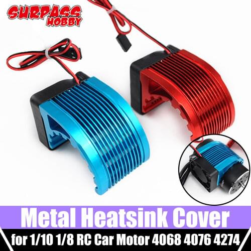 Surpass Hobby Metal Heatsink Cover Cooling Fan 40mm 42mm Cool Fans Compatible with 4068 4076 4268 4274 4082 4092 1/10 1/8 Motor