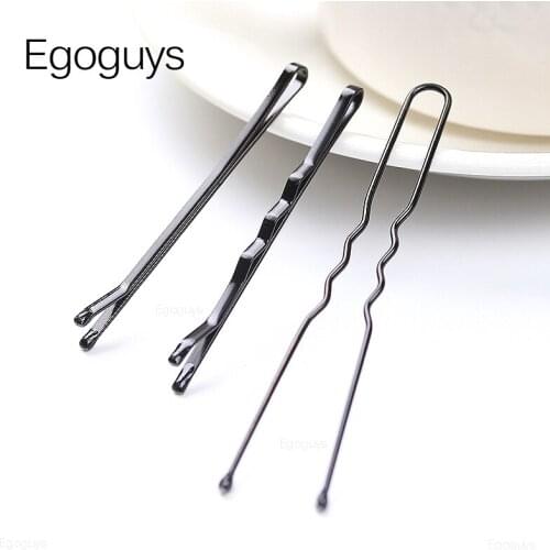 Ladies U-Shaped Hair Clips 5 6CM Women Bobby Pins Metal Hairpins Curly Barrettes Girls Wavy Gradient Color Hairstyle Accessories