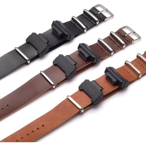 Adapters16mm 1 Pair Conversion RAF NATO leather Watch Band Strap Kit for GShock MIL-Shock 5600 GWM5610 DW6600 GW6900 2310 G100