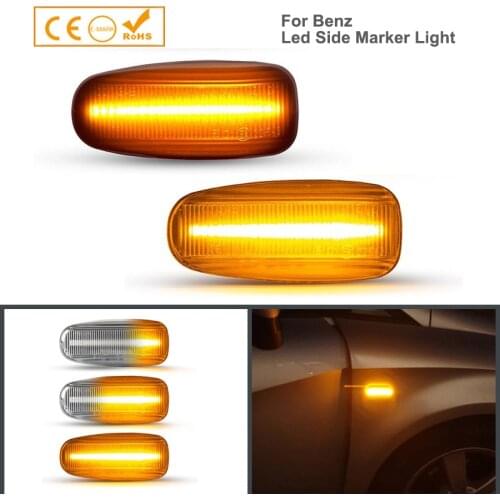 2 x Dynamic Led Side Marker Turn Signal Sequential Blinker Light For Mercedes Vito W638 W210 Vario W670 Vaneo W414 W124 W208