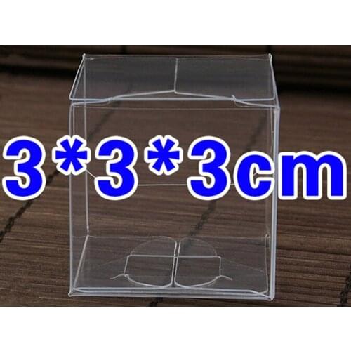 20pcs 3*3*3cm Transparent Waterproof PVC Boxes Packaging Small Plastic Clear Box Storage For Food/jewelry/Candy/Gift/cosmetics