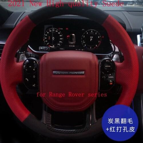2021 New High Quality Suede and Leather Car Steering Wheel Cover for Range Rover Sport Executive Star New Discovery 5 Series