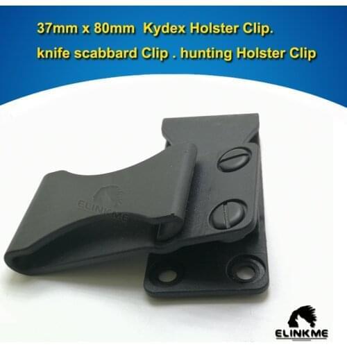 37mm *80mm Kydex Holster Clip knife scabbard Clip hunting Holster Black Clip with screws