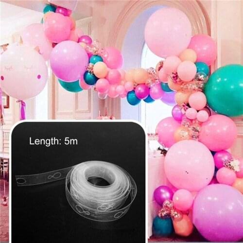 Balloon Accessories 5M Balloon Chain PVC Rubber Wedding Birthday Party Decorations Background Balloon Chain Arch Seal Pump Clips