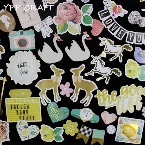 YPP CRAFT Good Life Foil Paper Die Cuts for DIY Scrapbooking/photo album Decoration Card Making Crafts 55pcs