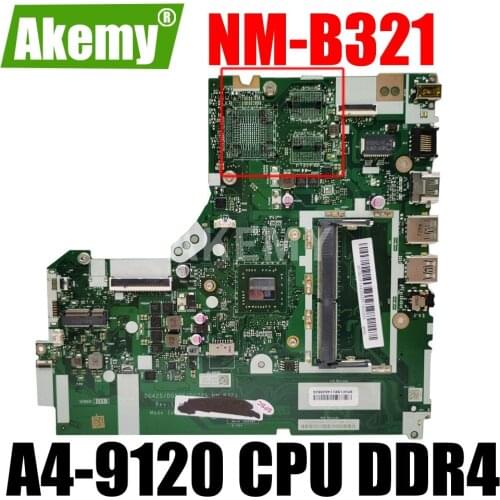 Akemy Lenovo 320-14IKB 320-14AST laptop motherboard 5B20P19167 DG425 DG525 DG725 NM-B321 A4-9120 CPU DDR4