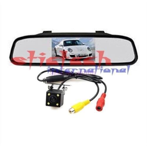 BY DHL OR EMS 20 pieces 4.3 inch car rear view mirror monitor with IR car camera