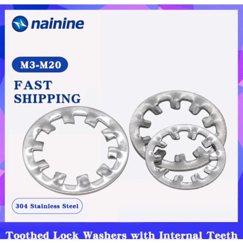 [M2-M30] 304 Stainless Steel A2 Internal Toothed Shakeproof Washers Lock Washer DIN6797J