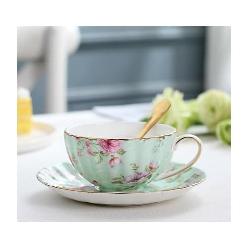 European Ceramic Coffee Cup Set Handmade Phnom Penh Cup Family Afternoon Tea Set Flower Cup Birthday Gift