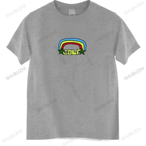 Golf Wang Tyler The Creator Short Sleeve Rainbow Logo Pattern Print T-shirt Men Women Harajuku T Shirt Unisex Tshirt