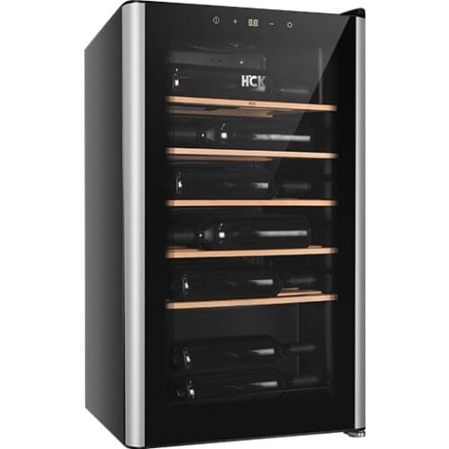 HCK 220V 88L Wine Cabinet 31 Bottles Thermostatic Household Built-in Mini Ice Bar Refrigerator Wine Cooler Refrigerator Cooler