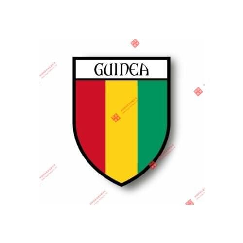 Personality Stickers Decal Souvenir Vinyl Car Shield City Flag World Crest Guinea Racing Motorcycle Helmet Stickers