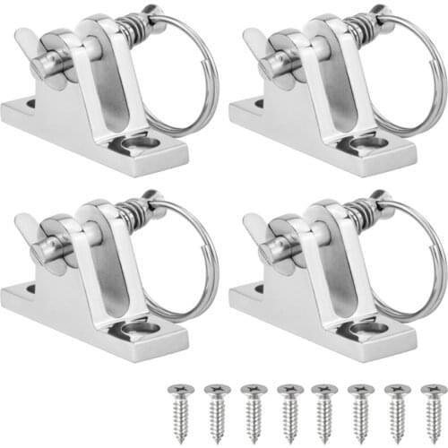Easy Install With Pin Ring For Boat Kayak Bimini Top Deck Hinge Awning Accessories Quick Release Hardware 316 Stainless Steel