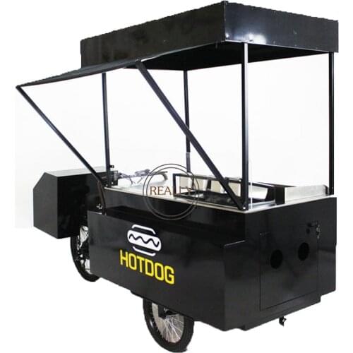 Hot Selling Modern Factory OEM Electric Street Wood Coffee Trike Snack Trailer Mobile Hot Dog Bike For Street Business