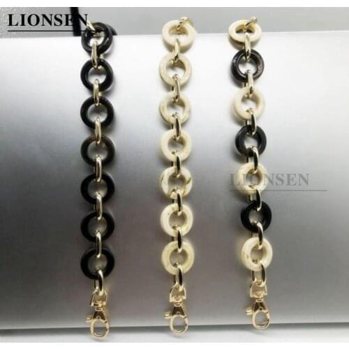Lionsen 30cm Replacement Acrylic Chain For Handle Bag Detachable Plastic Fish Bone Plastic Strap Shoulder Bag Accessories