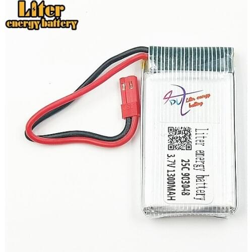 3.7V 1300mAh lithium polymer battery Flygt special Lipo battery 903048 15C JST plug
