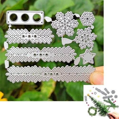 Suitable for Christmas metal cutting die and scrapbook album DIY greeting card making 3D snowflake leaf mold 2020 NEW