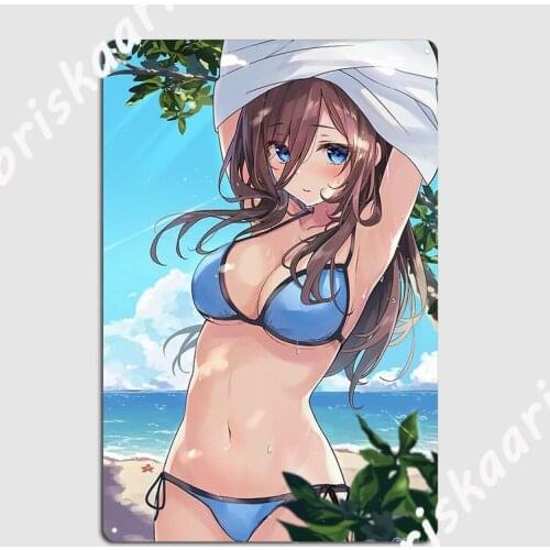 Miku Nakano Metal Sign Painting Décor Mural pub Design Tin sign Poster