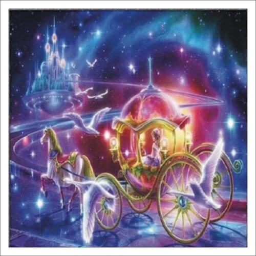 DIY 5D diamond painting set full square diamond, Cinderella decorative embroidery painting, home decoration, mosaic gift T166