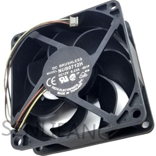 Genuine new for Delta Electronic NUB0712H R00 DC 12V 0.23A 70x70x25mm 3-wire Server Cooler Fan
