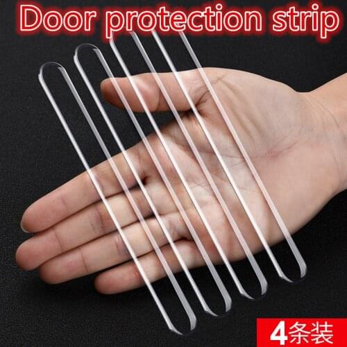 Car Door Edge Transparent Anti Scratch Protection Strips Rearview Mirror Anti-collision Protector Sticker Bumper Scuff Plate Bar