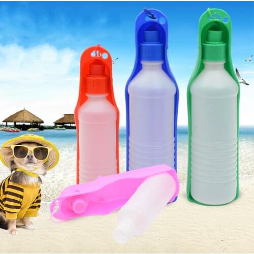 250ml/500ml Pet Folding Drinker Pet Dog Cat Outdoor Portable Drinking Bottle Bowl Pets Travel Drinker
