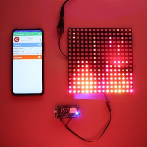 Matrix 16x16 DIY GyverLamp WS2812B LED Digital Flexible Individually addressable Panel Pixel light Display Board DC5V