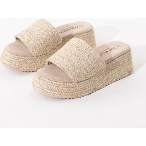 Hemera Studios espadrille wedge sandals platform Women summer 2021 espadrille with buckle Multicolor PVC handmade comfortable