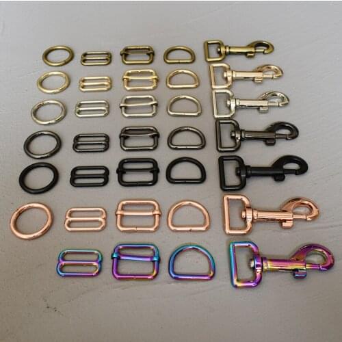 100 Pcs 25mm Webbing Metal Hardware Strap Slider D Ring Release Belt Buckle For Pet Dog Collar Paracord Sewing Accessory 25-1