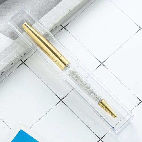 100Pcs Acrylic Plastic Pencil Ballpoint Pen Box Elegant Pencil Case Box For High School Boys Girls Party Supplies 15.6*2.5*2.5CM