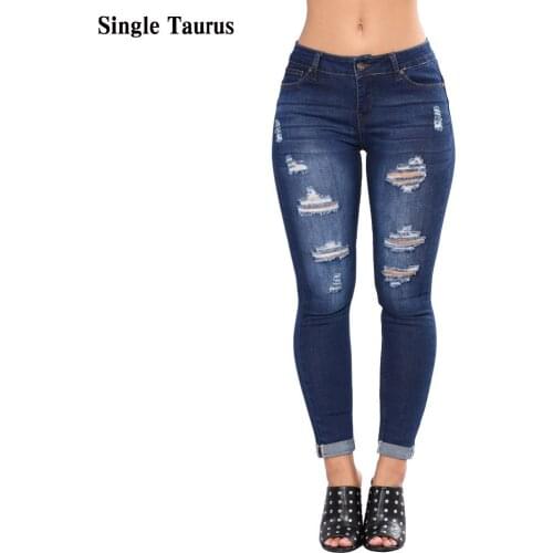 2020 Fall Winter Female Skinny Jeans Vintage Jeans Women Clothing Casual Slim Spandex Pencil Denim Pants Trousers