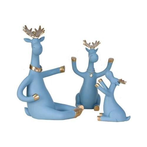3pcs/set Wine Racks Beer Holder Deer Miniature Figurines Standing Whiskey Red Wine Bottle Holder Cabinet for Wine Home