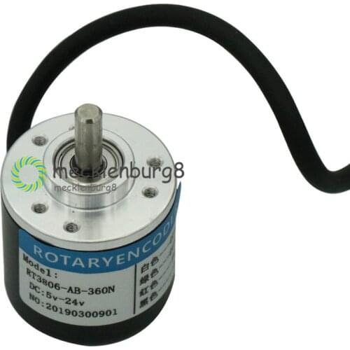 360P/R 600P/R Encoder DC 5V-24V Encoder 360p 600p Incremental Rotary AB 2 Phases 6mm Shaft Suit For Displacement Measurement NEW