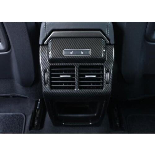 Car Rear Air Outlet Vent Panel Frame Trim Styling Cover For Land Rover Range Rover Evoque 2012-2017 Carbon Fiber Black