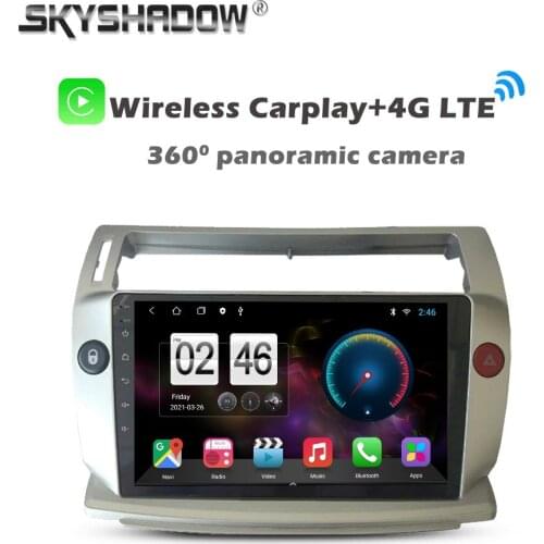 360 Camera 6GB+128GB Android 10.0 Car DVD Player Video GPS WIFI Bluetooth RDS Radio For Citroen C4 C-Triomphe C-Quatre 2004-2014