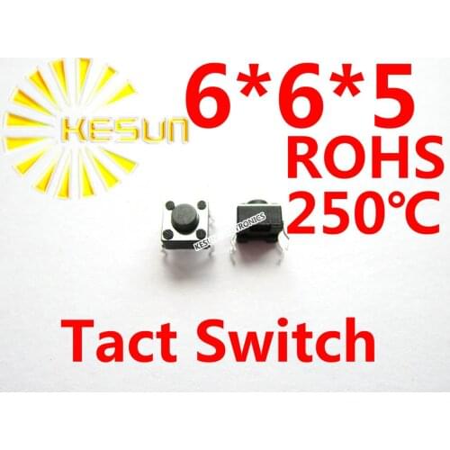 FREE SHIPPING 1000PCS DIP 6X6X5MM Tactile Tact Push Button Micro Switch Momentary ROHS Replace ALPS SKHHAMA010