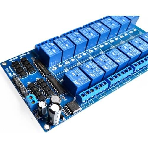 Free shipping : 16 relay module 5V 12V control board with optocoupler protection with the LM2596 power