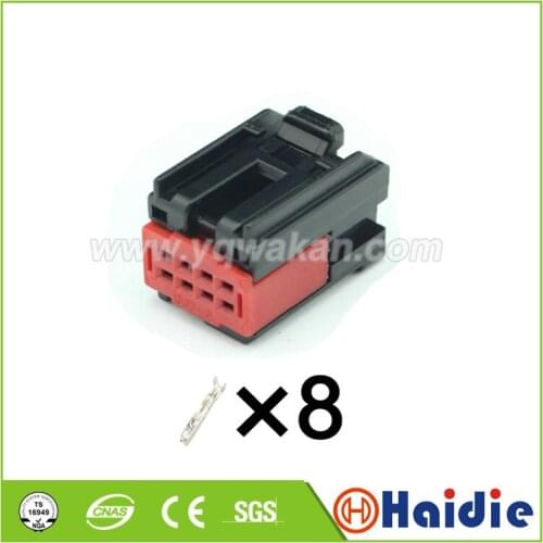 Free shipping 2sets Amp tyco 8pin auto plastic 1.0mm wiring harness cable connector 1419158-8