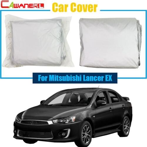 Cawanerl Car Cover UV Anti Rain Sun Snow Resistant Protector Sun Shade Cover Dustproof For Mitsubishi Lancer EX