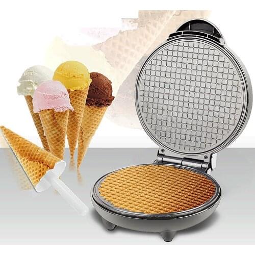 Double Sided Pancake Maker 8.3in Multifunctional Crisp Omelet Pan Ice Cream Cone Machine Nonstick Easy to Clean 220V durable