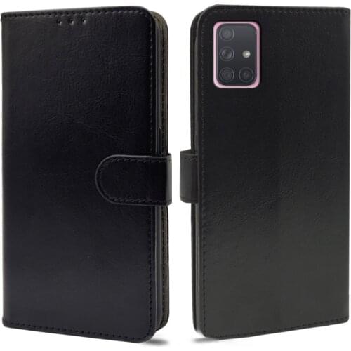 For Galaxy A71 Case Flip Leather Wallet Card Slot Silicon protective shell Cover Phone Aluminum Foil Case for Samsung Galaxy A71