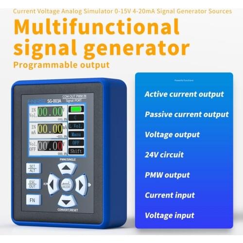 FNIRSI SG-003A Signal Generator 0-10V Adjustable Current Voltage Simulator 4-20mA Sources Transmitter Calibrator PWM Module