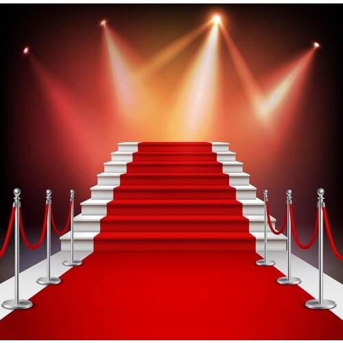 Red carpet stairs backgrounds portrait photo vinyl film ceremony photography backdrops for photo Studio props fotografia LV-901