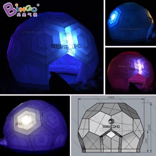 Personalized 6x4.5 Meters Inflatable Soccer Dome Tent For Football Sport / Inflatable Dome Tent For Trade Show Event- Toy Tent