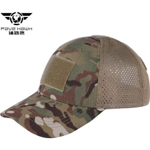 PAVEHAWK Mesh Snapback Camouflage Hat Simplicity Tactical Military Army Camo Basketball Airsoft Fishing Hunting Cap Hat Multicam
