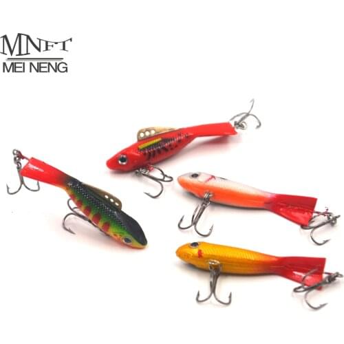 MNFT 1Pcs Winter Ice Fishing Hard Bait Fishing Lure Soft Lead Fish Swim Baits Salmon Treble Hook