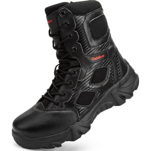 Outdoor Hiking Shoes Men Professional Climbing Trekking Camping Hunting Shoes Waterproof Military Tactical Desert Combat Boots