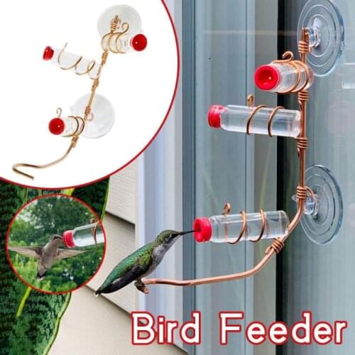 New Hummingbird Feeder Bird Water Drinker Feeder Bird Feeder with Suction Cup hanging on Window Glass garden Decorative