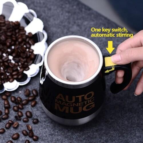 New Automatic Self Stirring Magnetic Mug 304 Stainless Steel Coffee Milk Mixing Cup Potable Blender Smart Lazy Mixer Thermal Cup