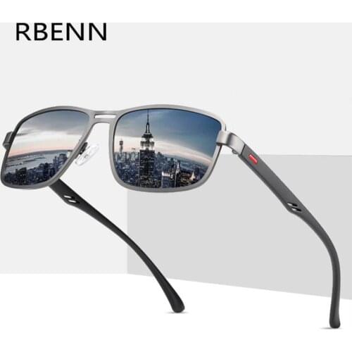 RBENN 2019 New Vintage Sunglasses Men Polarized Retro Brand Designer Square Sun Glasses for Male Driving Glasses Oculos UV400